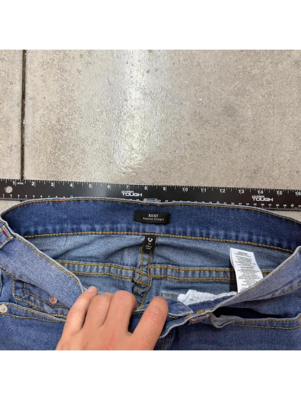 vintage true religion blue flared boot cut jeans size 31 x 30